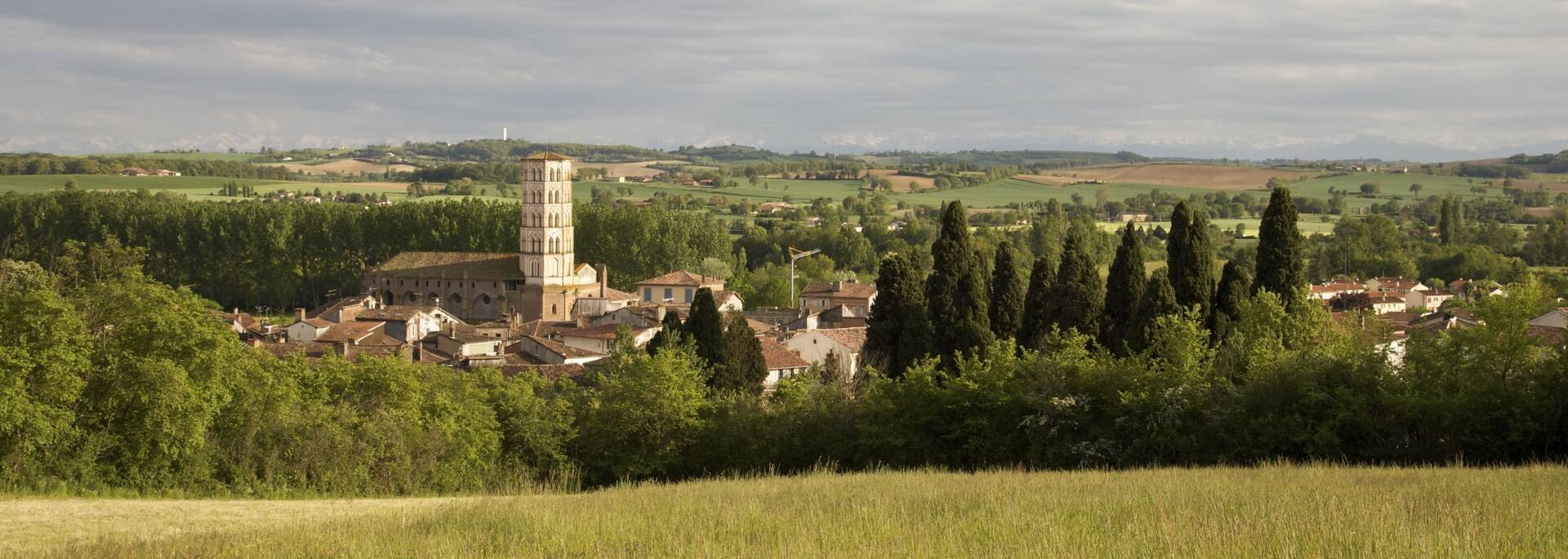 Vue sur Lombez depuis St Majan, Savès