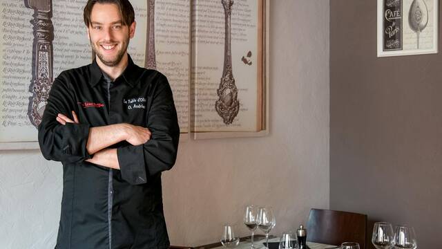 Olivier Andrieu, Restaurant la Table d'Olivier, Samatan, Lombez, Savès, Gers, Gascogne, France. 