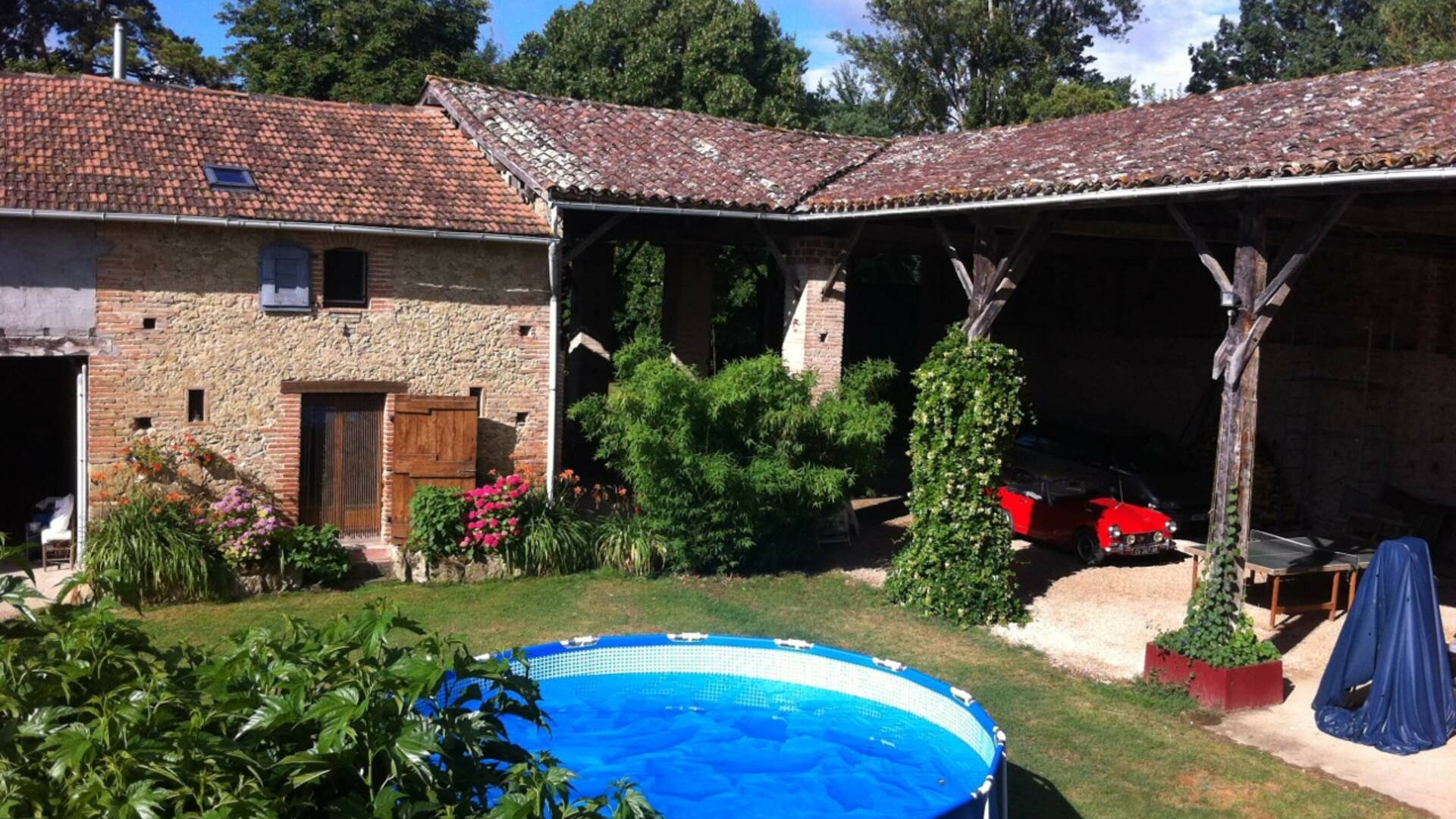 Outside with swimming pool, Gîte "Micalon" ***,  Gaujac, Lombez, Samatan, Savès, Gers, Gascogne, France