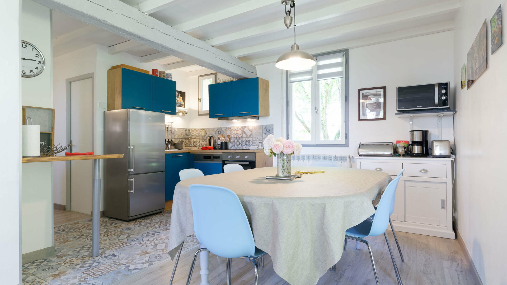 Dining Room, Gite La Maison Bleue, Savignac-Mona, Lombez, Samatan, Savès, Gascogne, Gers, France