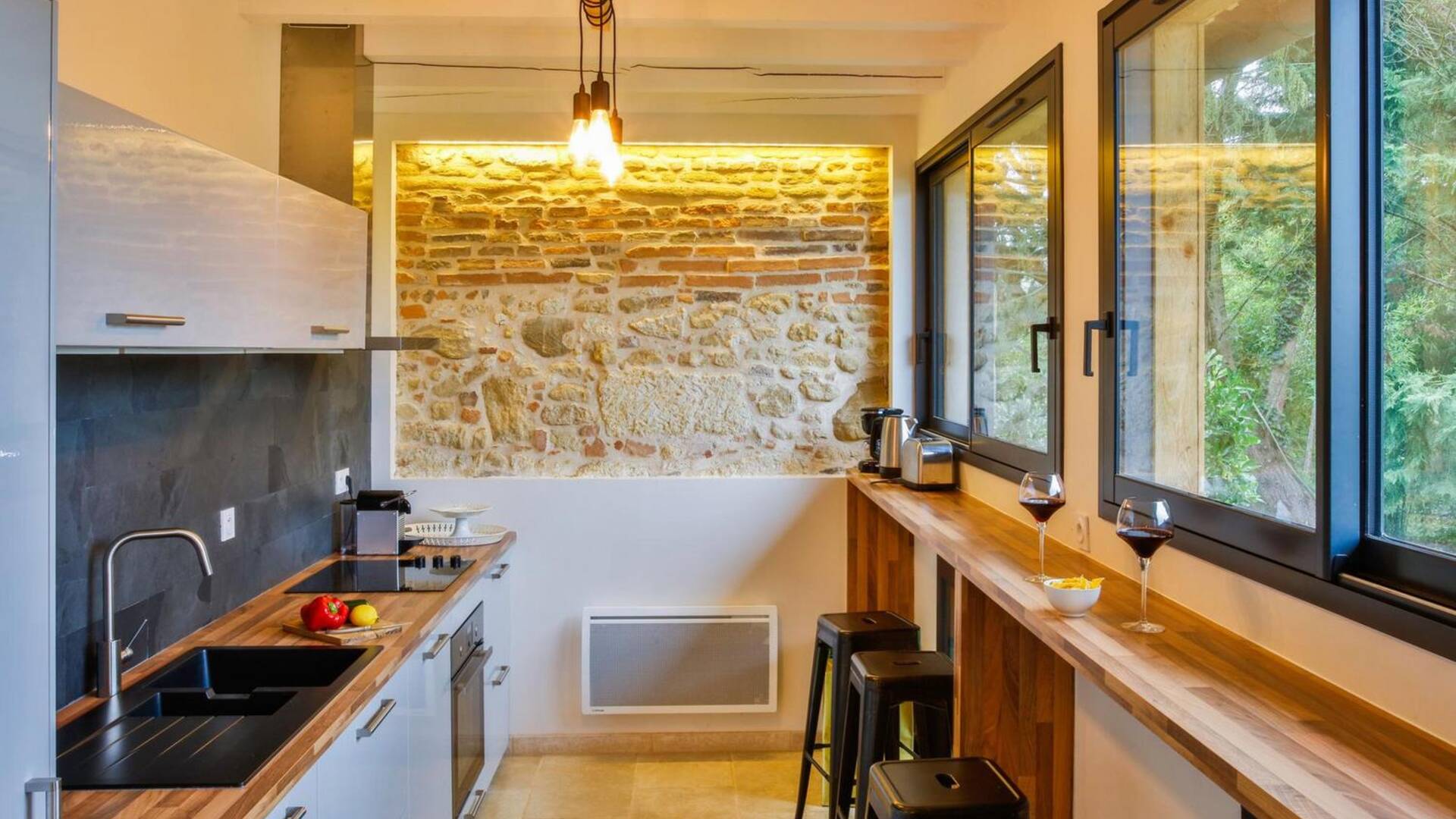 Cuisine, La villa Peyrigué, le grand Rigué, Seysses-Saves, Savès, Gers, Gascogne, France